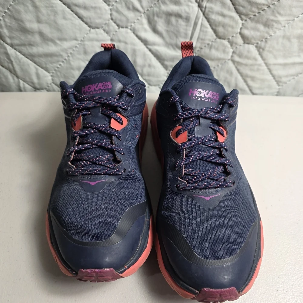 Hoka One One Challenger ATR 6 Trail Running Sneakers Shoes Women's Purple blue